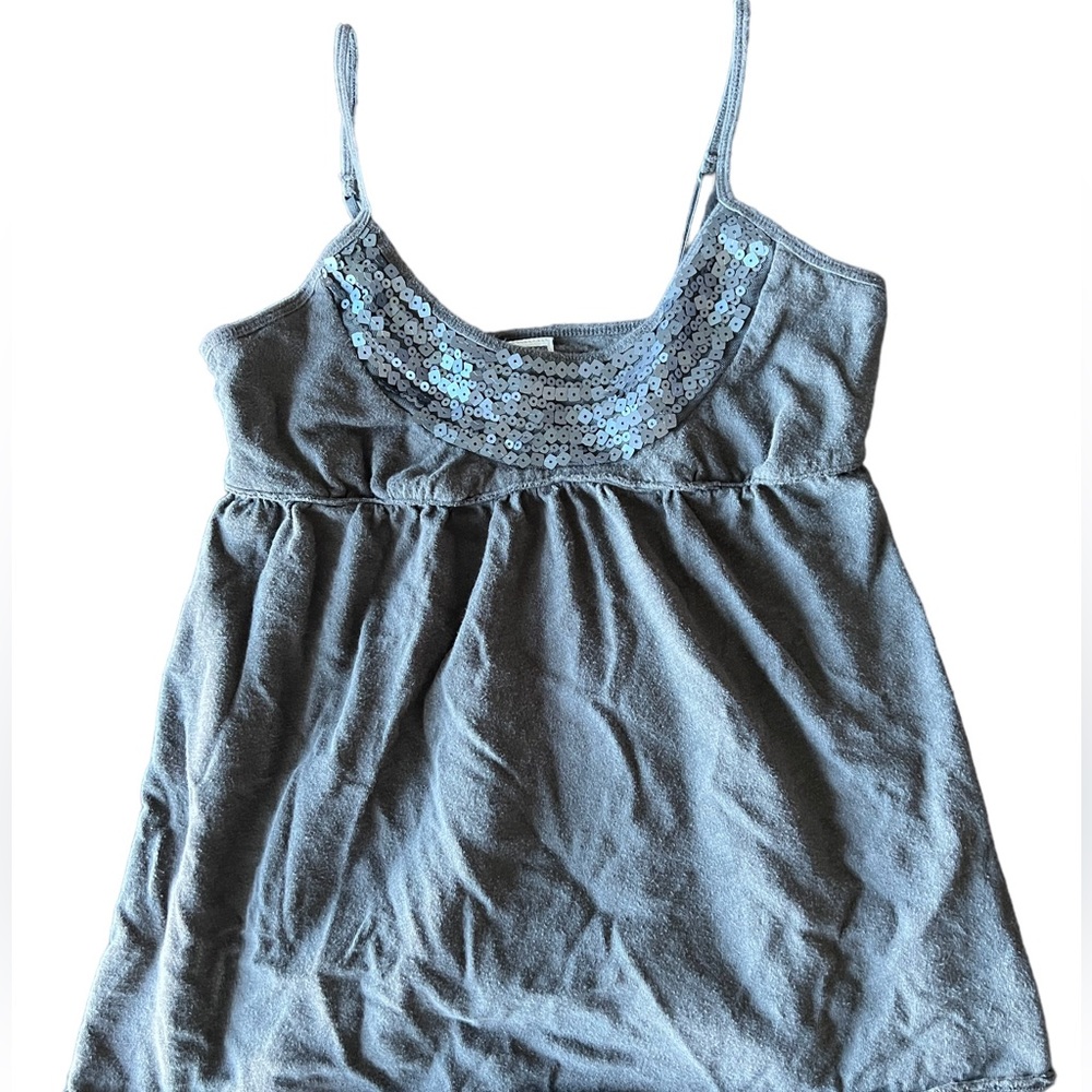 Sound And Matter Grey Sequence Tank Top Size Small